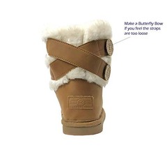 REDVOLUTION New Kids Classic Snow Boots Faux 12 Little Kid Camel (Two Button)