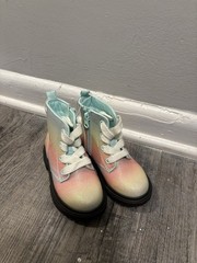 Generic Surplus Unisex Kids Size 8 Multicolor Ombre Ankle Booties Lace-Up Zip