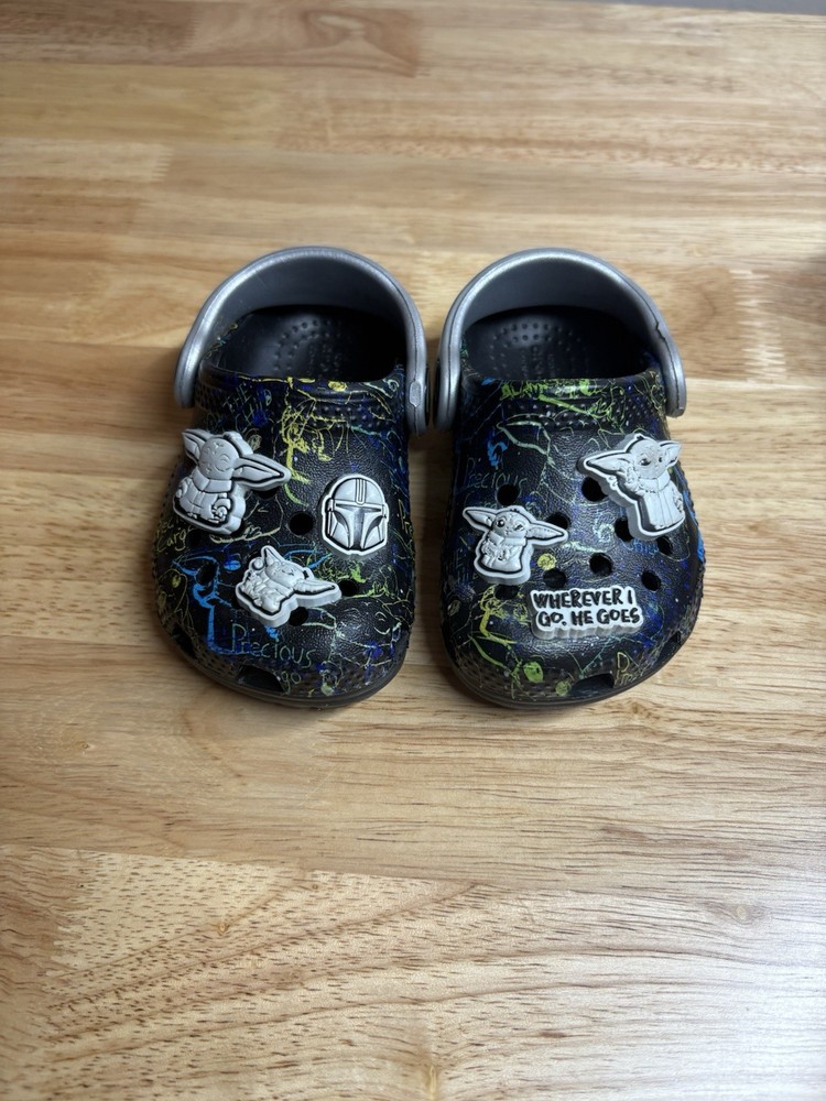 Crocs Baby Toddler Classic STAR WARS Clog BABY YODA With Jibbitz Unisex Size C4