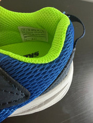 Skechers little kid size 11 blue, black and green sneakers