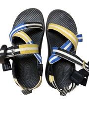 Chaco Z/1 EcoTread STAKES Outdoor Water SANDALS, kids Sz 12 BLUE & YELLOW