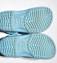 Crocs Classic Light Blue Slip on Clogs With Strap, Sz C 11 outdoor style casual