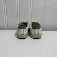 VEJA Esplar White Gray Leather Hook & Loop Low Top Kids Sneakers US 12.5