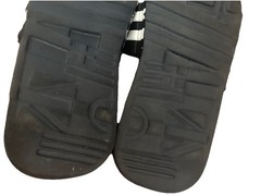 Adidas Black And White Adjustable Spike Slides Sandals Big Kids Size 4