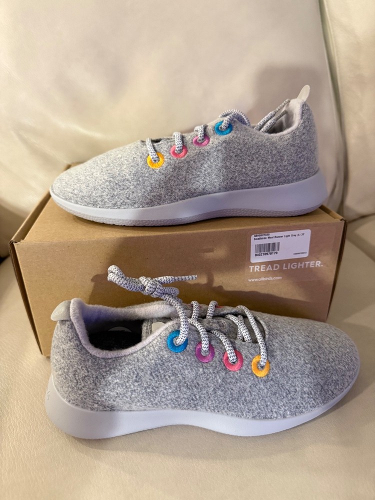 Allbirds Smallbirds Wool Runner Light Grey Kid Shoes Y3
