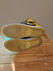Jordan Air Jordan 1 Mid Yellow/Black Leather Mid Top Sneaker Kids 7Y HJ5940-071