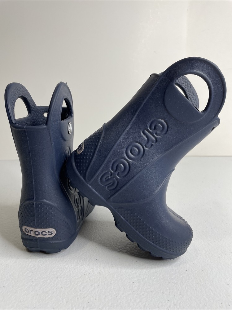 Crocs Kids Blue Handle it Rain Boots US Toddler’s Size C6 Slip-On