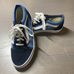 VANS Old Skool Navy/True White Kids Size 3.0 (US)