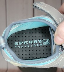 Sperry Top-sider Wet Tech Fish Leather Sport Sandals Big Kids Size 1W Gray Blue