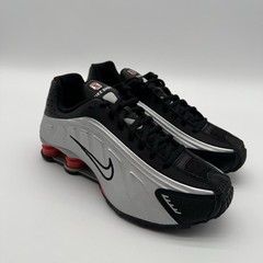 Nike Shox R4 Metallic Silver Black Red Running Shoes Retro CW2626-005 GS Sizes