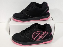 Heelys 770291 Propel 2.0 Black Pink Rolling Wheeled Skate Shoes Youth US 3