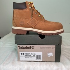 Timberland 6 Inch PREMIUM Boots RUST Nubuck TB 014749 214 Kids PS NIB Size 2.5Y