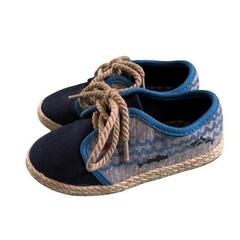 Cat & Jack Navy Blue, Bright Blue, Grey and Tan Sneakers size 8