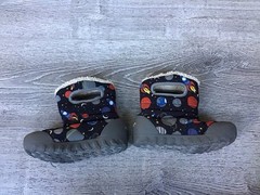 BOGS B-moc Gray Multi Space Snow Boots Youth Boys Size 12 Pull On Boot