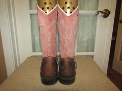 Cody James Inlay BBSC1943 Brown Pull On Square Toe Western Boots Youth Size 5 D