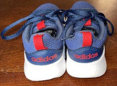 adidas FY9475 Kids Mesh Athletic Sneakers Navy White Red Size 11K