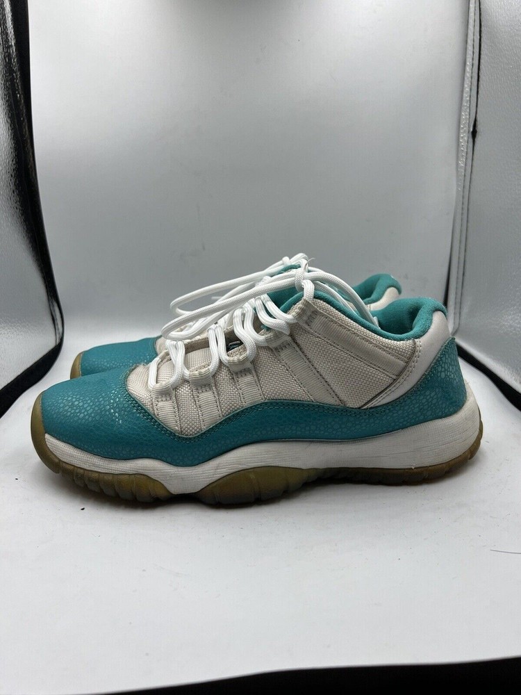 Air Jordan 11 Retro Low GG Aqua Blue/White Shoes Size 5Y 580521-143 Womens 6.5