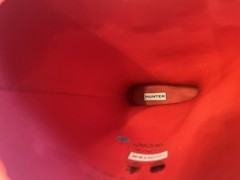 Hunter Original Tall Gloss Youth Wellington Boots Sz 4 Coral Orange Preowned