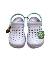 NEW Joybees Big Kids‘ Dylan Slip-On Clogs EVA Sky Blue/Lilac Purple – Size 1 J1