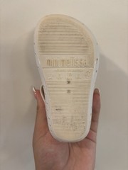 Mini Melissa White Pineapple Mary Jane Flats Buckle Strap US 6 EU 21