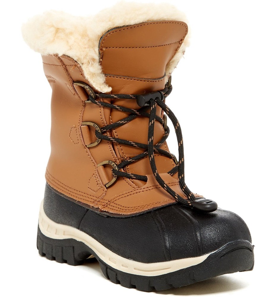 BEARPAW Kelly Youth Hickory Genuine Sheepskin Lined Snow Boot | US 5 |Waterproof