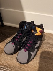 Jordan Air Jordan 7 Retro GS High Top Sneakers Black/Gray 7Y (EU40) 304774-034