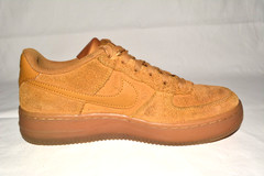 Nike Air Force 1 Wheat Flax Suede Shoes Size 4.5 Youth Boys Girls