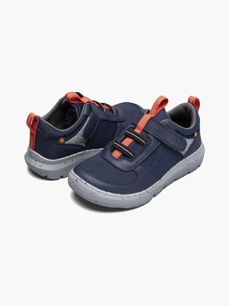 Bogs Skyline Kicker Low Kid’s Slip-On Shoes, Navy, K10