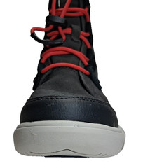 Sorel Explorer Lined Waterproof Suede Lace Up Snow Boots Sz 5 Black Gray