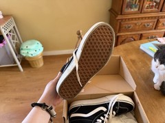 VANS high platform Canvas Black/White High Top Sneakers Unisex Kids US 5.0