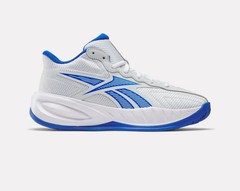 AUTHENTIC || Reebok Press Kids Basketball Shoes (Moon/Optimum Blue/White)