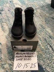 DS Timberland Richmond Ridge 6 IN Warm Lined Boot Black Nubuck Toddler Sz 4TD