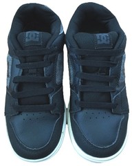 DC Shoes Emery RS Black Skateboard Casual Lace Sneakers Shoes Kids Size 3
