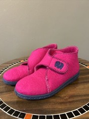 Elefanten Slipper Shoes Wool Pink Youth EU Size 30 US Size 12 EUC Flower