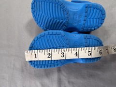 Crocs Iconic Comfort Blue Classic Clog Kids Size 8 Has Wear