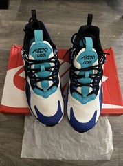 Nike Air Max 270 React. 5.5Y. Blue. Classic. Fit Female 7.5