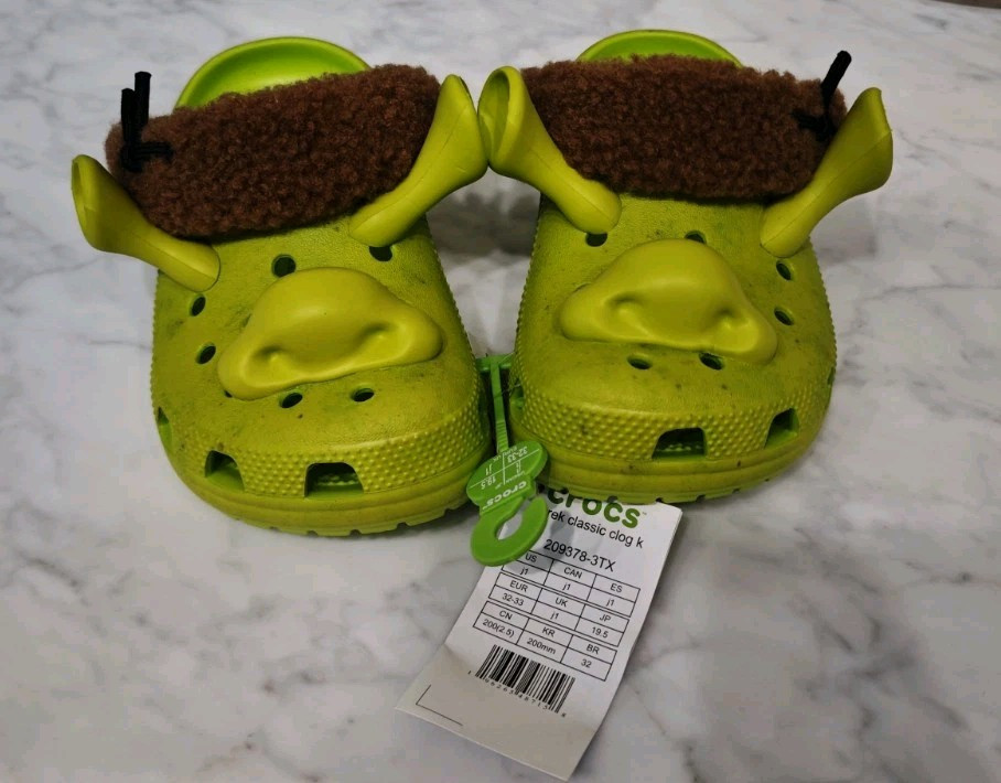 Crocs Classic Dreamworks Shrek Clog Size J1 Juniors Kid’s Green NEW 🚚💨💨