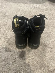 Dr Martens Combs Tech J Kids Black Boot US 1 Zip Lace Doc Martens Youth School
