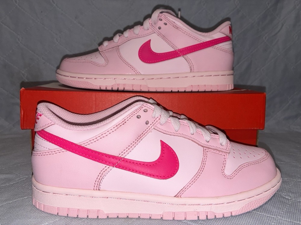 NEW Nike Dunk Low Triple Pink GS Size 4Y/5.5Women’s (DH9765-600)