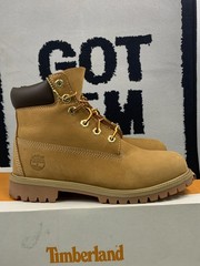Timberland 6” Waterproof Premium Boot Junior “Wheat” TB112909-713 GS Size 5y