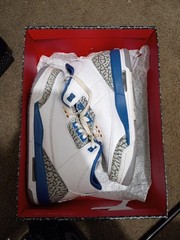 Jordan Air Jordan 3 Retro (GS) White Blue Copper Leather Mid Top US 5.5Y