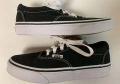 Vans Doheny Black Canvas Youth Size 2 EUR 32.5 Low Cut