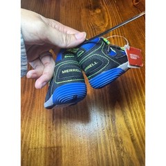 Merrell Bare Steps Ridge Toddler Waterproof Sneakers Blue Black Lime 5M ML265238