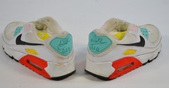 Nike Air Max Spring 90 Multicolor FZ3622-100 Size 5.5 Kids Youth White Red Teal