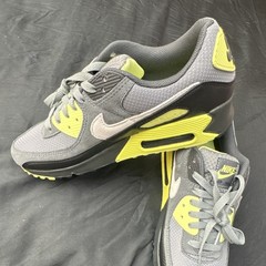 Nike Air Max Unisex Kids Gray/Yellow/Black Sneakers US 8.5 Mesh Lace-Up