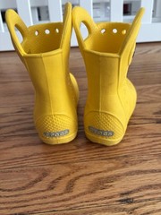 Crocs Handle It Rain Boot Yellow Waterproof Kids Size 6 Lightweight Rubber