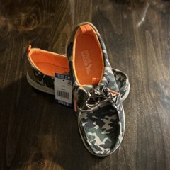 Eddie Bauer Liam Camo Unisex Kids Boat Shoes Camouflage Canvas Size 2M