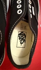 VANS CLASSIC AUTHENTIC CANVAS BLACK/WHITE CASUAL SHOE LITTLE KIDS SNEAKER Sz 13