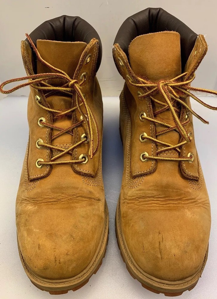 Timberland Boys 7 M Premium 6in WaterProofBoots Wheat Nubuck 12909
