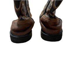 Dan Post Cowboy Buckaroo Square Toe Boots Size Youth 5.5 D Brown Leather Western